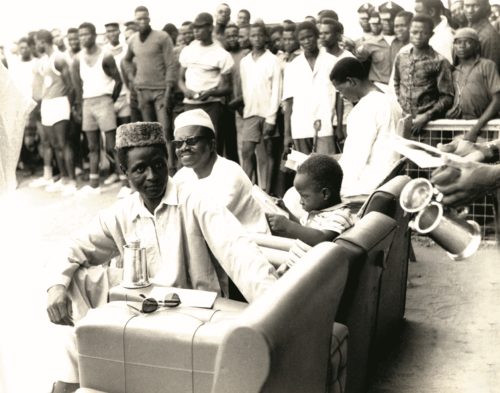 Army Second Division Sports Week: Shehu Musa Yar’Adua (left) accompanied by his son, Murtala Yar’Adua, and Commissioner of Police Tony Anenih