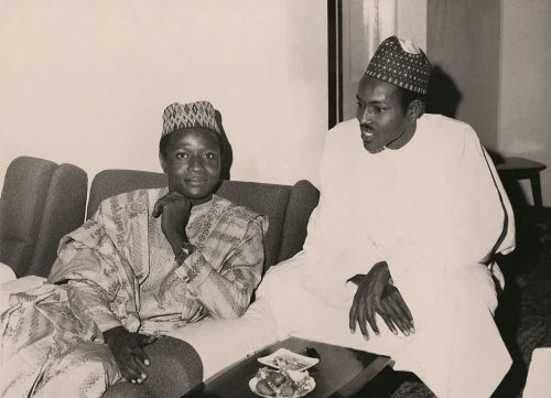 Shehu Musa Yar’Adua (Left) with Gen. Muhammadu Buhari