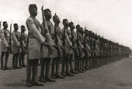 Officer of the West African Frontier Force during a ceremonial parade