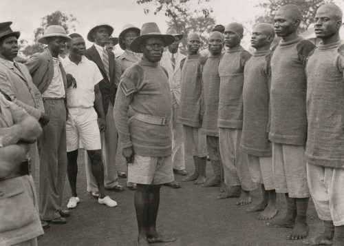 New recruits of the West African Frontier Force on parade
