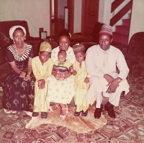 Shehu Musa Yar’Adua with Hajiya Binta and their children Murtala, Asiya, Ahmed and Buhari