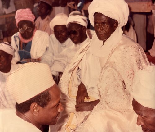 Shehu Musa Yar’Adua (bottom left) at the turbaning ceremony of Mutawalli, Katsina – Alhaji Musa Yar’Adua