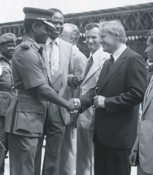 Shehu Musa Yar’Adua (left) with Dr. Hans Wittmann- Julius Berger Nigeria Plc