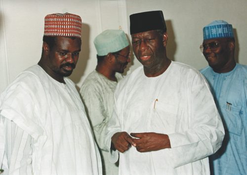 Governor Saminu Turaki, Dr. Usman Bugaje, Chief Tony Anenih and Vice President Atiku Abubakar