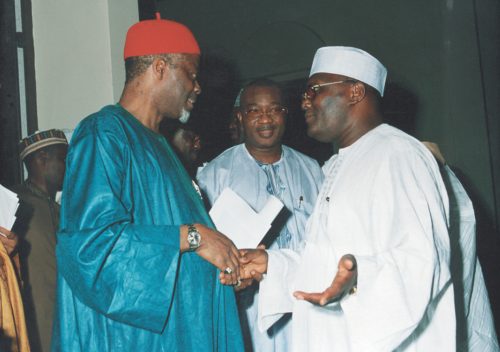 Sen. Chuba Okadigbo, Hon. Dubem Oniya and Vice President Atiku Abubakar
