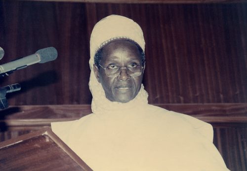giving a speech at Islam in Africa Conference