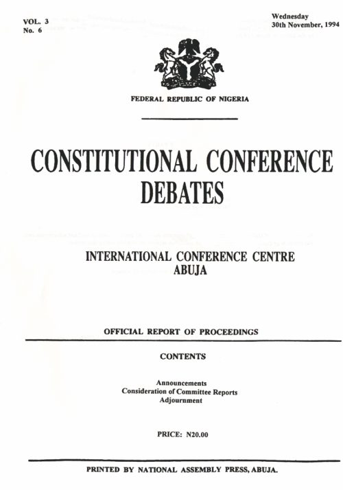 National Constitutional Conference, 1994