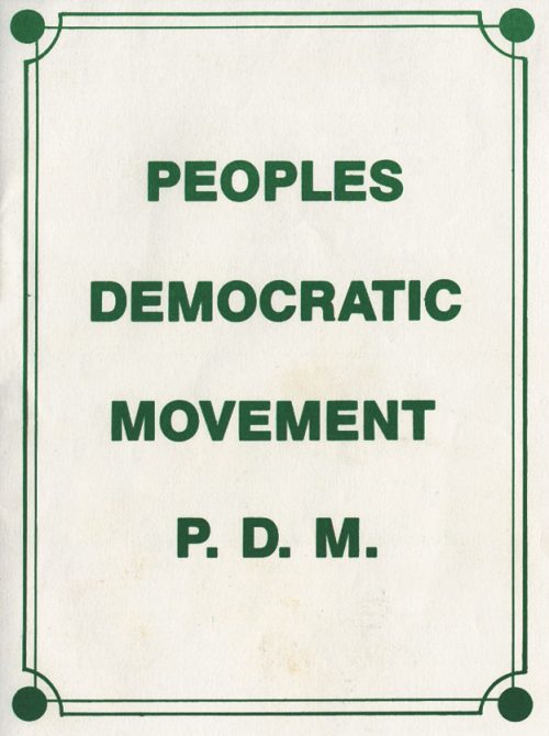 Peoples Democratic Movement poster