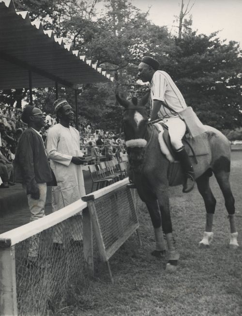 Shehu Musa Yar’Adua (second from left) with Emir of Katsina, Kabir Usman and General Hassan Katsina on a polo pitch