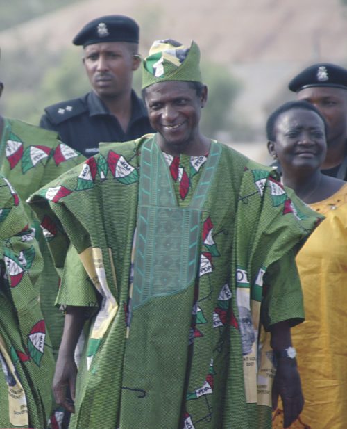 His Excellency Umaru Musa Yar’Adua during a Presidential Campaign Rally